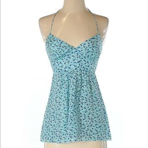 Trina Turk Blue Multi Color Mermaid Tie Halter - 4